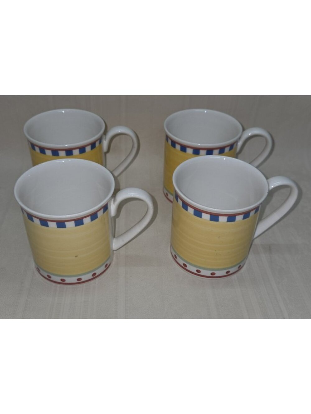 4 Vintage Villeroy & Boch Mugs Coffee Twist BEA Vilbo China